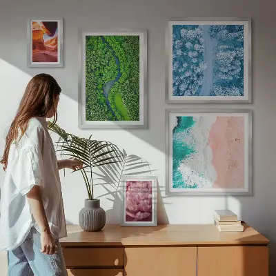 Bildergalerie-Set für die Wand mit natürlichen grünen Landschaften