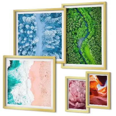 Bildergalerie-Set für die Wand mit natürlichen grünen Landschaften