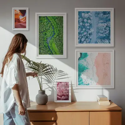 Bildergalerie-Set für die Wand mit natürlichen grünen Landschaften