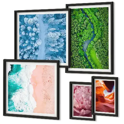 Bildergalerie-Set für die Wand mit natürlichen grünen Landschaften