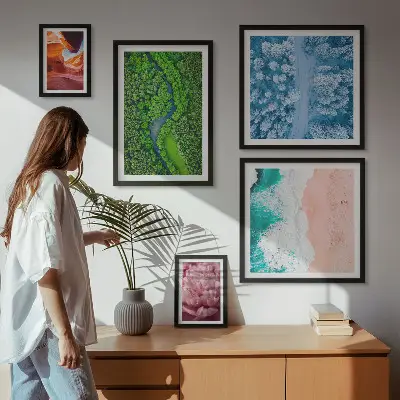 Bildergalerie-Set für die Wand mit natürlichen grünen Landschaften