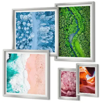 Bildergalerie-Set für die Wand mit natürlichen grünen Landschaften
