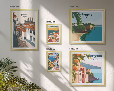 Modernes wandbilder-set Malerische Städte Europas