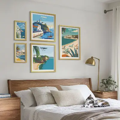 Bildergalerie-Set für die Wand mit Motiven von Küstenlandschaften Europas
