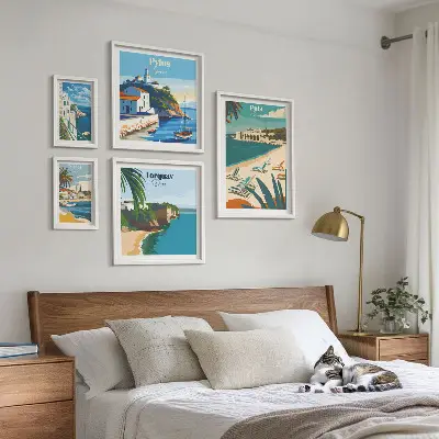 Bildergalerie-Set für die Wand mit Motiven von Küstenlandschaften Europas