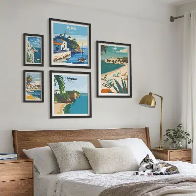 Bildergalerie-Set für die Wand mit Motiven von Küstenlandschaften Europas