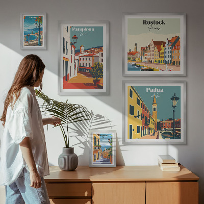 Bilderset fürs sofa Ansichten und Architektur europäischer Städte