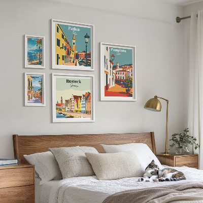 Bilderset fürs sofa Ansichten und Architektur europäischer Städte
