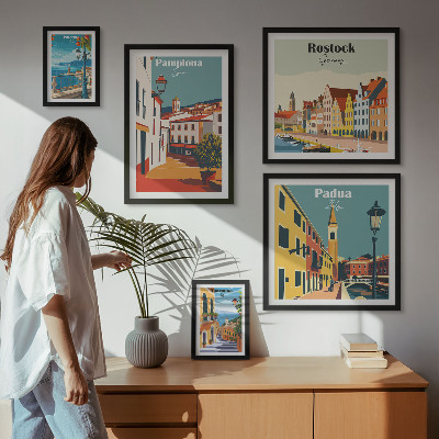 Bilderset fürs sofa Ansichten und Architektur europäischer Städte