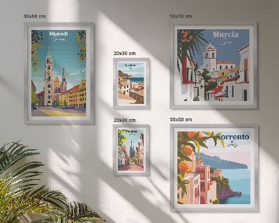 Bildergalerie-set für die wand Architektur europäischer Städte