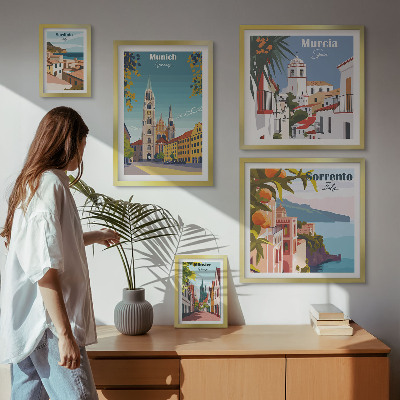 Bildergalerie-set für die wand Architektur europäischer Städte