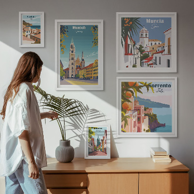Bildergalerie-set für die wand Architektur europäischer Städte