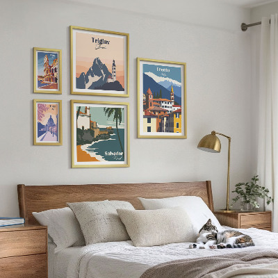 Bilderset fürs sofa Europäische Stadtlandschaften