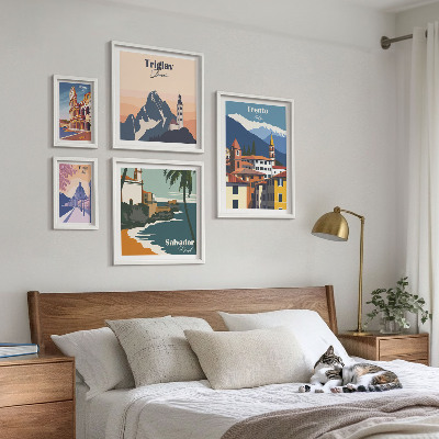 Bilderset fürs sofa Europäische Stadtlandschaften