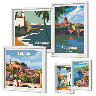 Bildergalerie-set für die wand Europäische Städte, Ausblicke, Landschaften