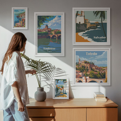 Bildergalerie-set für die wand Europäische Städte, Ausblicke, Landschaften