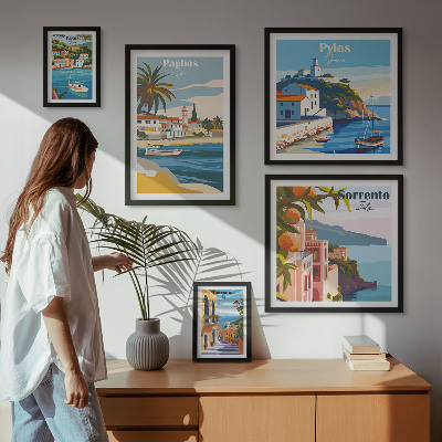 Bildergalerie-set für die wand Küstenlandschaften europäischer Städte