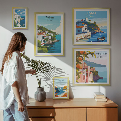 Modernes wandbilder-set Landschaften der griechischen Inseln