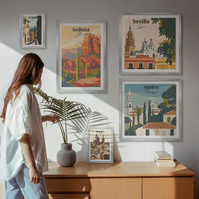 Bildergalerie-set für die wand Touristische Landschaften der Welt