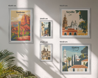 Bildergalerie-set für die wand Touristische Landschaften der Welt