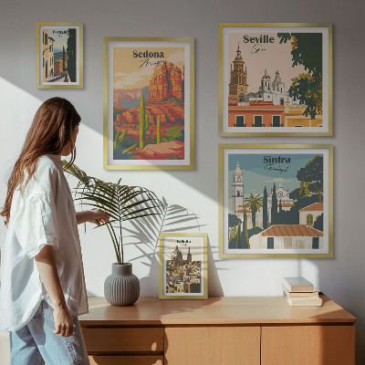 Bildergalerie-set für die wand Touristische Landschaften der Welt