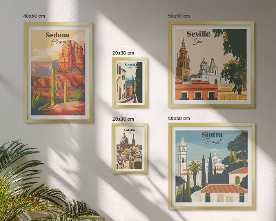 Bildergalerie-set für die wand Touristische Landschaften der Welt