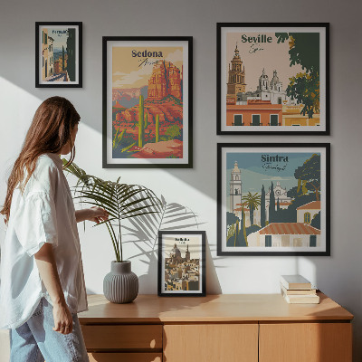 Bildergalerie-set für die wand Touristische Landschaften der Welt
