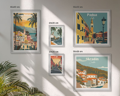 Modernes wandbilder-set Landschaften europäischer Städte