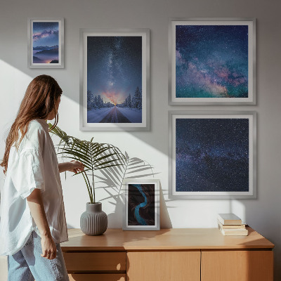 Modernes wandbilder-set Kosmische Nachtlandschaften
