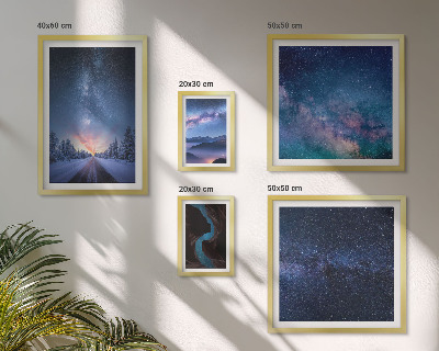 Modernes wandbilder-set Kosmische Nachtlandschaften