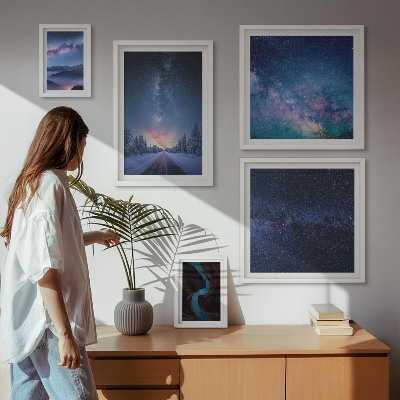 Modernes wandbilder-set Kosmische Nachtlandschaften