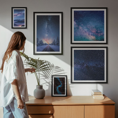 Modernes wandbilder-set Kosmische Nachtlandschaften