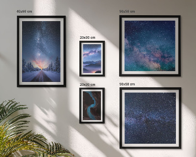 Modernes wandbilder-set Kosmische Nachtlandschaften