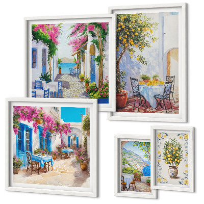 Bildergalerie-set für die wand Bezaubernde Landschaften mit Blumen