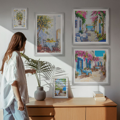 Bildergalerie-set für die wand Bezaubernde Landschaften mit Blumen