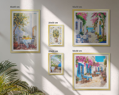 Bildergalerie-set für die wand Bezaubernde Landschaften mit Blumen