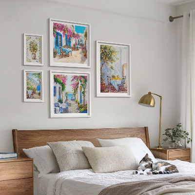 Bildergalerie-set für die wand Bezaubernde Landschaften mit Blumen