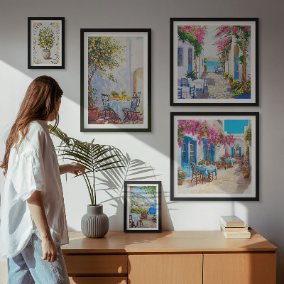 Bildergalerie-set für die wand Bezaubernde Landschaften mit Blumen