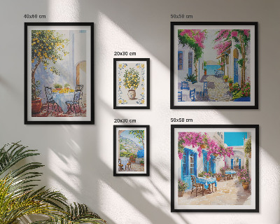 Bildergalerie-set für die wand Bezaubernde Landschaften mit Blumen