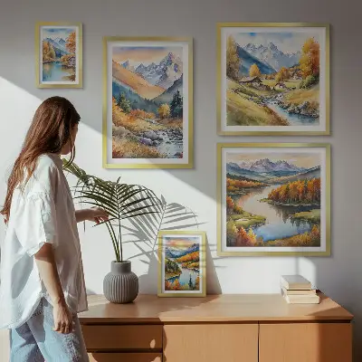 Bilderset fürs Sofa mit herbstlichen Berglandschaften