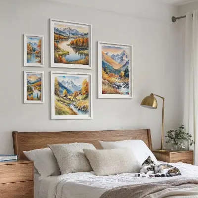 Bilderset fürs Sofa mit herbstlichen Berglandschaften