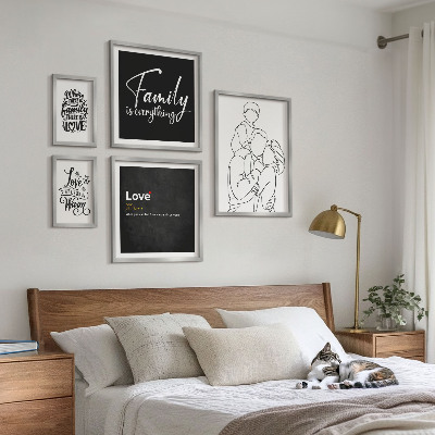 Bildergalerie-set für die wand Familiäre Werte wie Liebe und Nähe