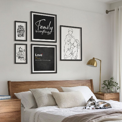 Bildergalerie-set für die wand Familiäre Werte wie Liebe und Nähe