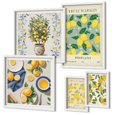 Bildergalerie-set für die wand Zitrusfruchtmuster