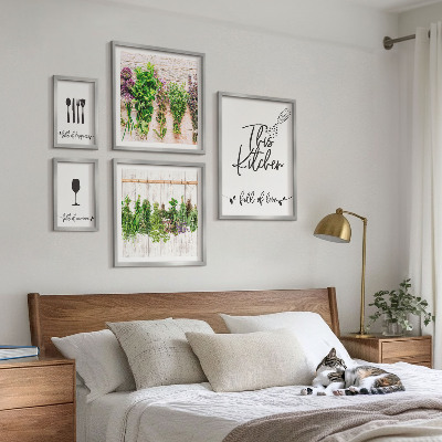 Bildergalerie-set für die wand Küchenliebe Kräuter Accessoires