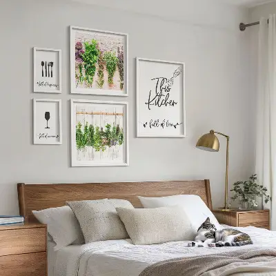 Küchenliebe Kräuter Bildergalerie-Set dekorative Wandgestaltung