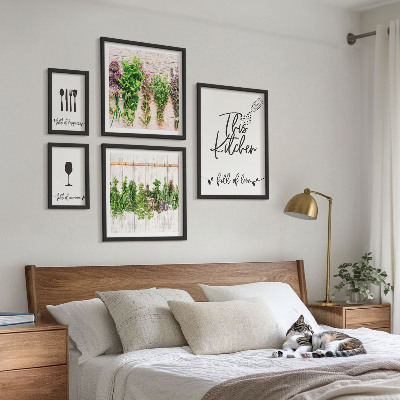 Bildergalerie-set für die wand Küchenliebe Kräuter Accessoires