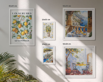 Modernes wandbilder-set Zitrusinspirationen aus der Provence