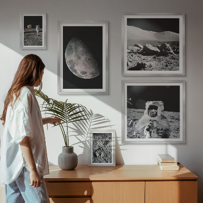 Bilderset fürs sofa Mondlandschaften aus der Sicht von Astronauten