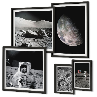 Bilderset fürs sofa Mondlandschaften aus der Sicht von Astronauten